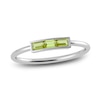 Thumbnail Image 0 of Juliette Maison Natural Peridot Baguette Bar Ring 10K White Gold