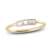 Thumbnail Image 1 of Juliette Maison Natural White Sapphire Baguette Bar Ring 10K Yellow Gold