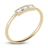 Thumbnail Image 2 of Juliette Maison Natural White Sapphire Baguette Bar Ring 10K Yellow Gold