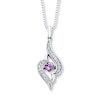 Thumbnail Image 1 of Unstoppable Love Necklace Amethyst Sterling Silver