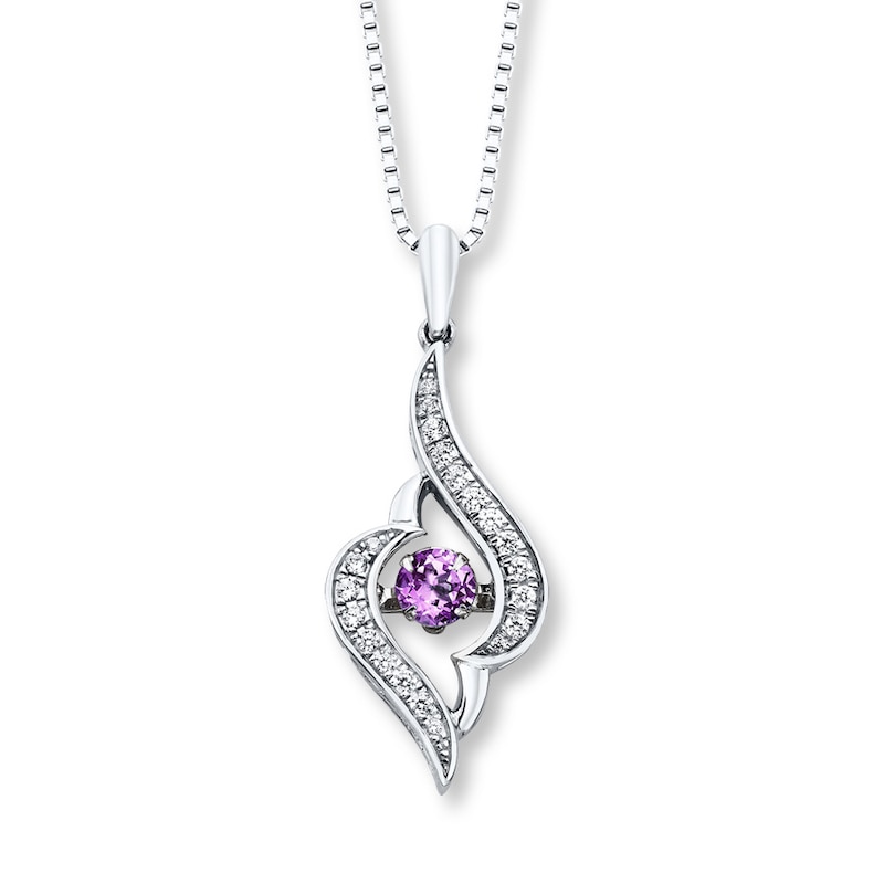 Main Image 1 of Unstoppable Love Necklace Amethyst Sterling Silver