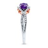 Thumbnail Image 3 of Natural Amethyst Ring Diamonds 10K Two-Tone Gold