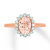 Thumbnail Image 0 of Morganite Ring Aquamarines 14K Rose Gold