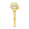 Thumbnail Image 2 of Natural Opal Ring 1/10 ct tw Diamond Round 14K Yellow Gold