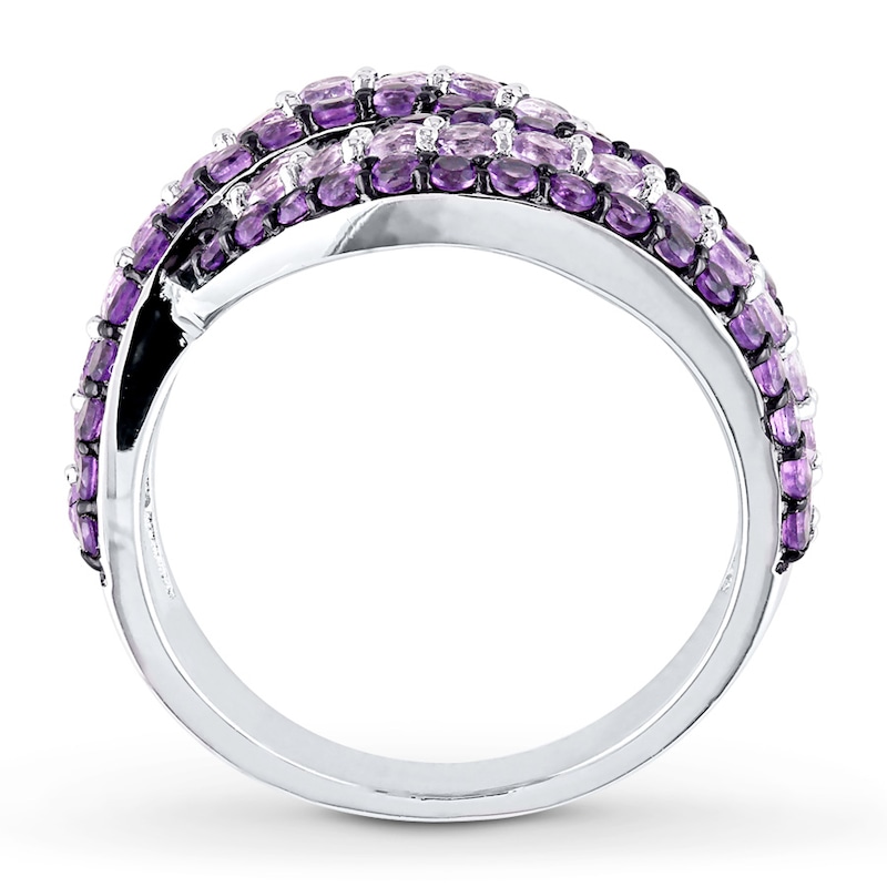 Main Image 3 of Amethyst Ring Sterling Silver