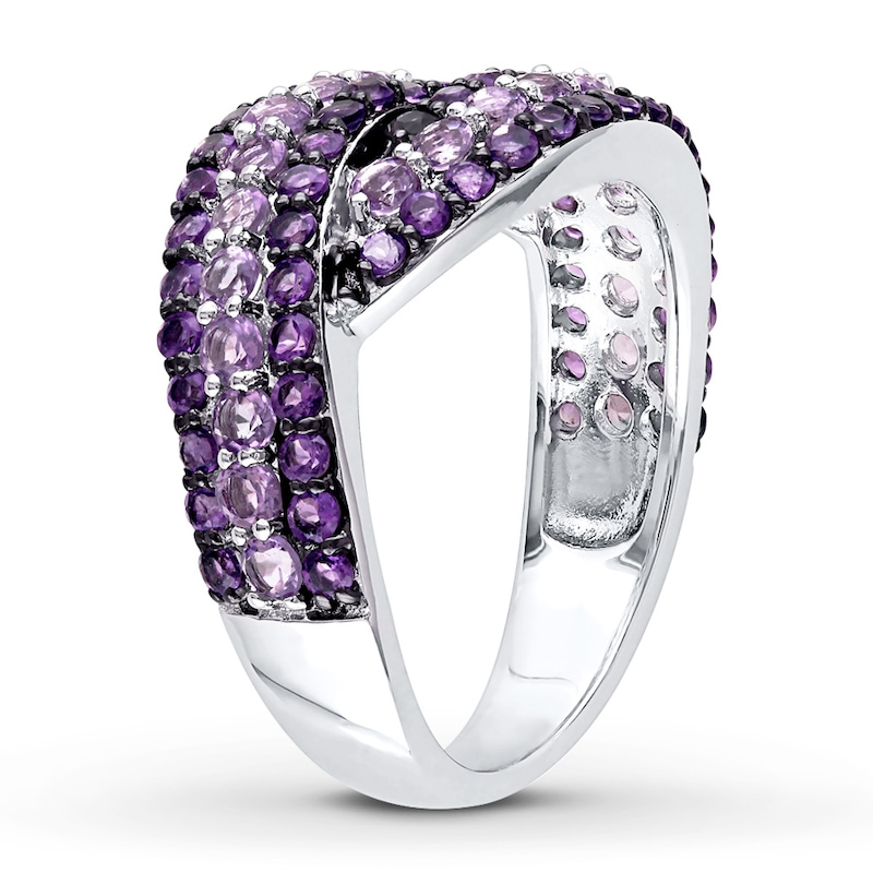 Main Image 4 of Amethyst Ring Sterling Silver