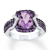 Thumbnail Image 0 of Amethyst Ring 1/10 ct tw Diamonds Sterling Silver