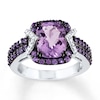 Thumbnail Image 1 of Amethyst Ring 1/10 ct tw Diamonds Sterling Silver