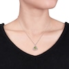 Thumbnail Image 2 of Peridot Necklace 1/10 ct tw Diamonds Sterling Silver