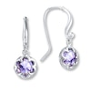 Tacori Amethyst Dangle Earrings Sterling Silver