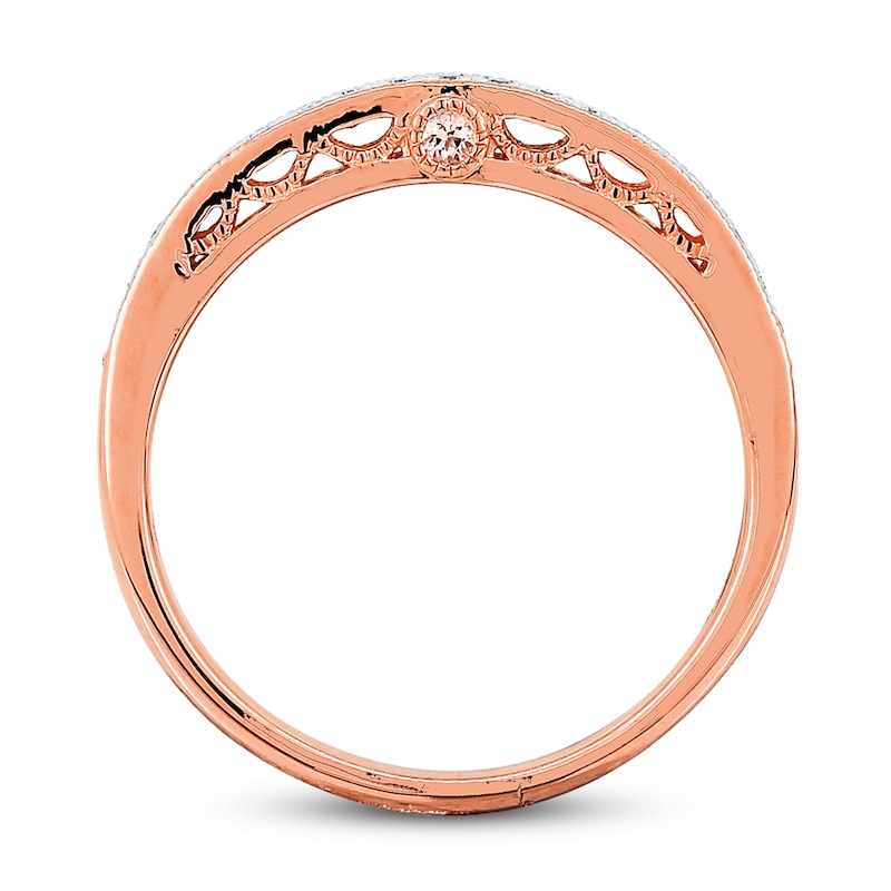 Main Image 2 of Diamond Ring Morganite 14K Rose Gold