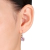 Amethyst Earrings 1/5 ct tw Diamonds 10K Rose Gold