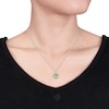 Thumbnail Image 2 of Peridot Necklace 1/10 ct tw Diamonds Sterling Silver