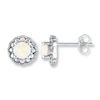 Thumbnail Image 1 of Natural Opal Earrings 10K White Gold