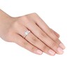 Thumbnail Image 2 of Aquamarine Ring 1/20 ct tw Diamonds 10K Rose Gold