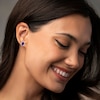 Thumbnail Image 3 of Amethyst Earrings 1/4 ct tw Diamonds 14K White Gold