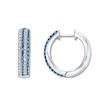Thumbnail Image 0 of Topaz Hoop Earrings Blue & White Sterling Silver