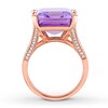 Thumbnail Image 1 of Amethyst Ring 1/2 carat tw Diamonds 14K Rose Gold