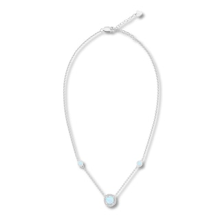 Lab-Created Opal Choker Lab-Created Sapphires Sterling Silver | Jared