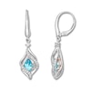 Thumbnail Image 0 of Blue & White Topaz Earrings Sterling Silver/10K Rose Gold