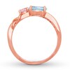Aquamarine & Morganite Ring 10K Rose Gold