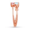 Aquamarine & Morganite Ring 10K Rose Gold