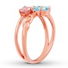 Aquamarine & Morganite Ring 10K Rose Gold