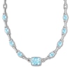 Thumbnail Image 0 of Aquamarine Necklace 2-1/2 ct tw Diamonds 14K White Gold