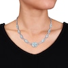 Thumbnail Image 1 of Aquamarine Necklace 2-1/2 ct tw Diamonds 14K White Gold