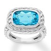 Blue Topaz Ring Sterling Silver