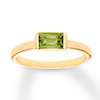 Thumbnail Image 0 of Peridot East-West Ring Rectangle 10K Yellow Gold