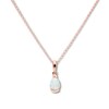 Thumbnail Image 1 of Lab-Created Opal Necklace Pear-shaped 10K Rose Gold