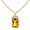 Thumbnail Image 0 of Citrine Necklace 1/20 ct tw Diamonds 14K Yellow Gold