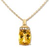 Thumbnail Image 1 of Citrine Necklace 1/20 ct tw Diamonds 14K Yellow Gold