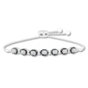 Thumbnail Image 1 of Lab-Created Opal Bracelet 5/8 cttw Diamonds Sterling Silver