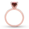 Thumbnail Image 2 of Garnet Ring 1/10 carat tw Diamonds 10K Rose Gold