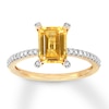 Thumbnail Image 0 of Citrine Ring 1/10 carat tw Diamonds 10K Yellow Gold