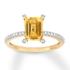 Thumbnail Image 1 of Citrine Ring 1/10 carat tw Diamonds 10K Yellow Gold