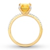Thumbnail Image 1 of Citrine Ring 1/10 carat tw Diamonds 10K Yellow Gold