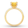 Thumbnail Image 2 of Citrine Ring 1/10 carat tw Diamonds 10K Yellow Gold