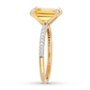 Thumbnail Image 3 of Citrine Ring 1/10 carat tw Diamonds 10K Yellow Gold