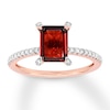 Thumbnail Image 0 of Garnet Ring 1/10 carat tw Diamonds 10K Rose Gold