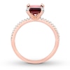 Thumbnail Image 1 of Garnet Ring 1/10 carat tw Diamonds 10K Rose Gold