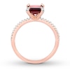 Thumbnail Image 1 of Garnet Ring 1/10 carat tw Diamonds 10K Rose Gold