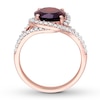 Thumbnail Image 1 of Garnet Ring 1/2 carat tw Diamonds 14K Rose Gold