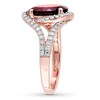 Thumbnail Image 2 of Garnet Ring 1/2 carat tw Diamonds 14K Rose Gold