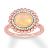 Thumbnail Image 0 of Natural Opal Ring 1/10 carat tw Diamonds 14K Rose Gold