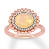 Thumbnail Image 0 of Natural Opal Ring 1/10 carat tw Diamonds 14K Rose Gold