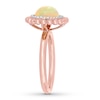 Thumbnail Image 2 of Natural Opal Ring 1/10 carat tw Diamonds 14K Rose Gold