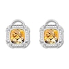 Thumbnail Image 1 of Citrine Earrings 1/4 ct tw Diamonds Sterling Silver